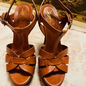 Yves Saint Laurent Women's Brown Leather Sandals
